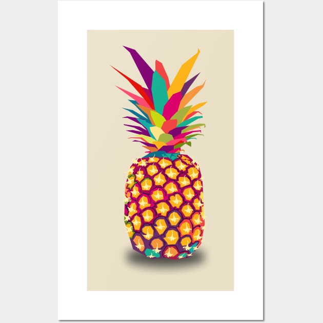 pineapple pop art Wall Art by cool pop art house